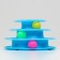 Game complex "Piggon" for cats with 3 balls, 24.5 x 24.5 x 13 cm, blue