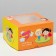 Packaging for 4 cupcakes with a window, "Love is...", orange, 16 x 16 x 10 cm