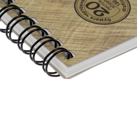 Notepad for graphics A5, 20 sheets on the crest, cover coated cardboard, offset block 180 g/m²-2