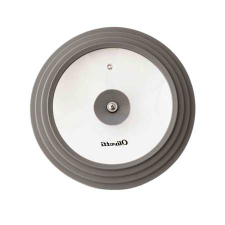 Olivetti Glu28 pan cover with silicone rim and pen, glass, 3 sizes, d = 28/30/32 cm-4