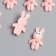 Decor for creativity Plastic "Pink Bunny with a Heart" 3x1 cm