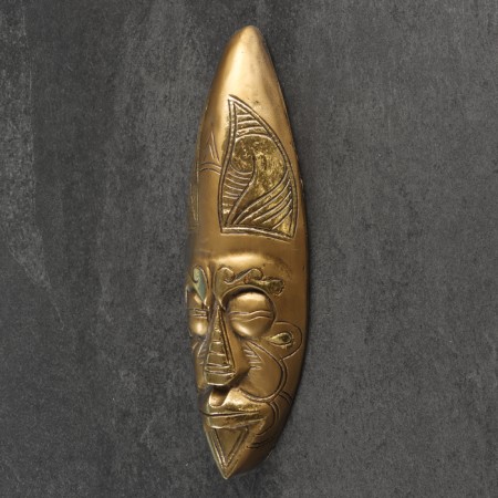 Suspension decor "mask" 18.5x5x10cm, bronze-2