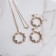 Set 2 objects: earrings, pendant "Bonton", color mix, 43 cm