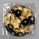 Disposable paper plate "Black Gold", balls, 18 cm