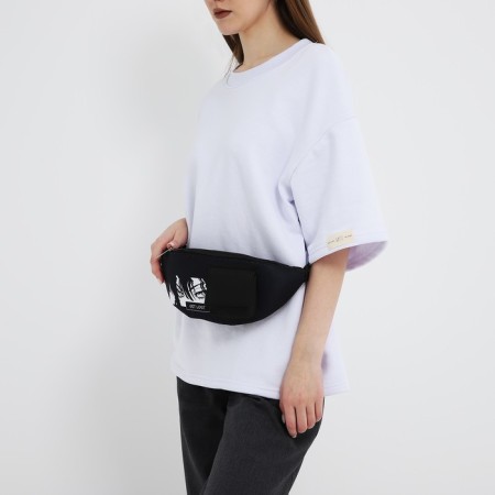 Textile belt bag with pocket "Get Lost" 30*14*6 cm-6