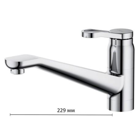 Kitchen mixer D&K Venice Rialto DA1062341, single -leaf, chrome