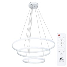 Suspended chandelier Arte Lamp Meridiana A2198SP-3WH, LED, 155 W, 80x80x140 cm, 4200 lm, remote control, white