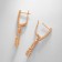 Earrings with rhinestones Xuping Pin, white in pink gold