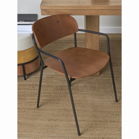 Chair with armrests TorFrid, 550 × 520 × 770 mm, nut color-1
