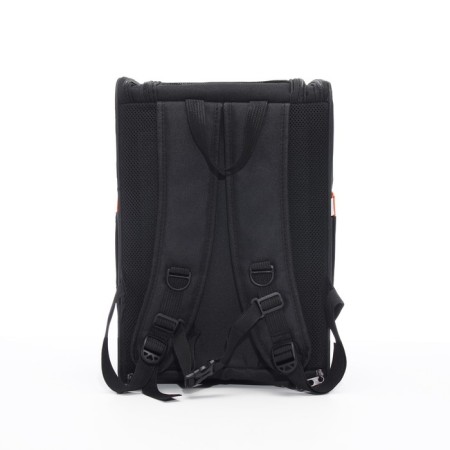 A backpack for carrying cats and dogs, tarpaulin, 30*27*40 cm, black-orange-5