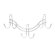 Axentia hanger with 9 hooks, chrome steel, 40x18.5x4.5 cm, weight up to 4 kg