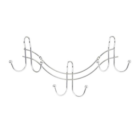 Axentia hanger with 9 hooks, chrome steel, 40x18.5x4.5 cm, weight up to 4 kg