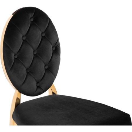 Stool on a metal frame ODDA Metal/fabric, gold/black 50.5x65x91 cm-2