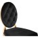Stool on a metal frame ODDA Metal/fabric, gold/black 50.5x65x91 cm