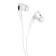 Hoco M1 Pro headphones, wired, vacuum, microphone, Lightning, 1.2 m, white
