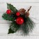 Decor "Winter Charm" of cones and berries, 17 cm
