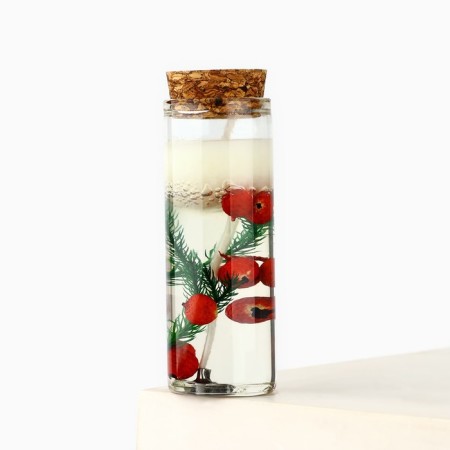 New Year. New Year's candle in the flask "New Year: Happiness and Love"-2