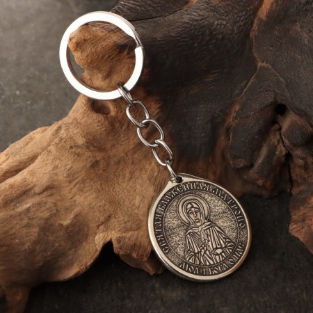 Icon-suspension Holy Blessed Matrona and Keeper Angel, 12g, 33x30 mm, Juv. Melchior-3