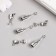 Decor for creativity Metal "wine and glass" silver set 2 pcs 2.7x0.7x0.7 cm