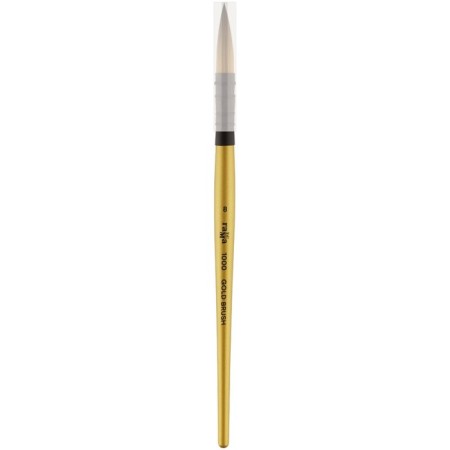 Synthetic brush, round, gamma "Gold Brush" No. 8, French mount, short handle-3