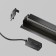 Power supply for the built-in track system Technical TRA084B-12B-200, 200x2.5x1.8 cm, black color