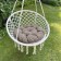 Pillow for swing "Tina", diameter 60 cm, color light gray