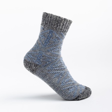 Socks children's woolen textured knitting color Blue, size 16