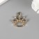 Decor for creativity metal, rhinestones "crown" gold 2x2 cm