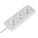 Extension cord Luazon Lighting Eco, 3 sockets, 2.7 m, 10 A, 2200 W, PVS 2x0.75 mm2, without salary, white