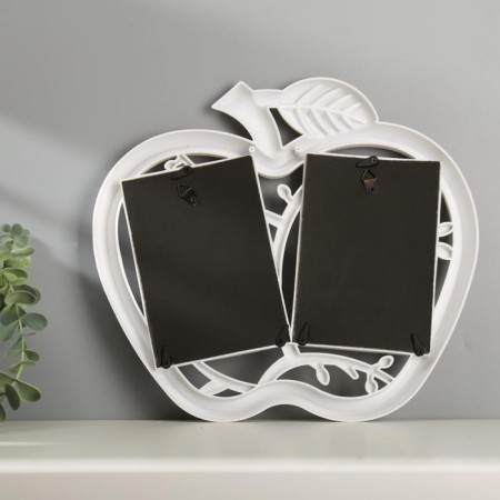 Photo frame in 2 photos 10x15 cm "Apple" White 28.6x8.6x2 cm-2