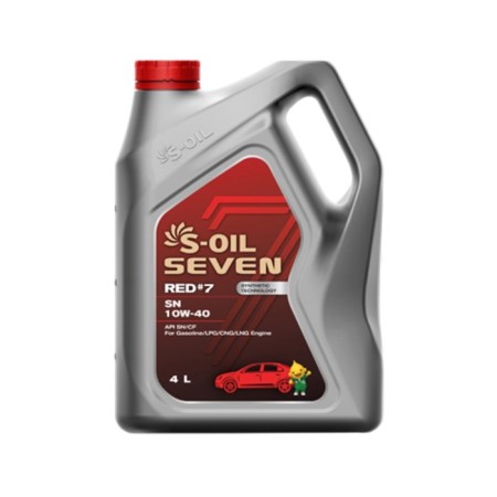 Motor oil S-Oil Red #7, 10W-40, CF/SN, synthetic, 4 liters