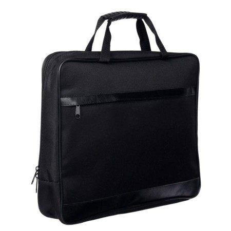 Folder with handles Textile A4, 370 x 290 x 50 mm, calligrata, 1c15 "Kingisepp", external/inner pocket, black-1