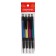 A set of ballpoint pens, 4 pieces, a colored case, with a rubber holder, mix