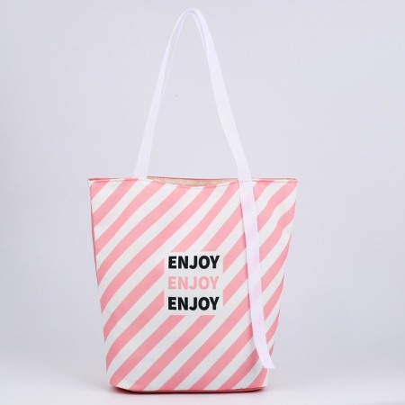 Women's beach bag "Enjoy", 39x32 cm, pink-1