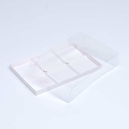 Box for mousse cakes 6 pieces, 26x17x6 white-3
