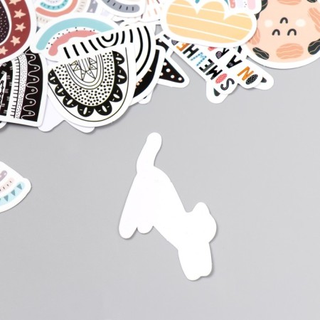 Stickers for the creativity "Cats and Rainbow" set of 50 pcs 4x7 cm-2