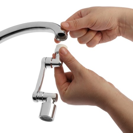 Zein z3592 aerator, rotary, adjustable, on a hinge, 2 modes, chrome-9