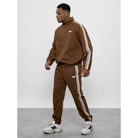 Male tracksuit, size 50, brown color-20