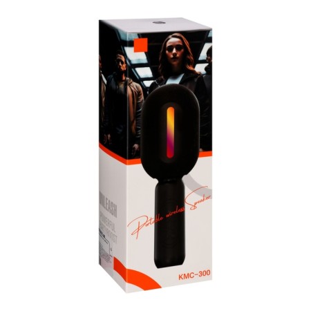 Portable karaoke microphone, 5 watts, 1200 mAh, LED, black-6