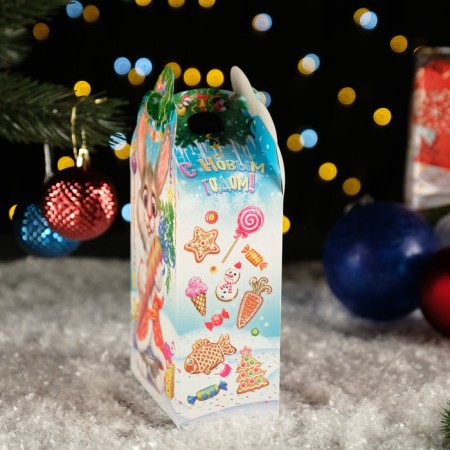 Gift box "Hare-Kot", White, 26 x 14 x 7cm-2