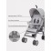 Stroller walking children's Rant Basic "Tango" RA352, folds on a cane, color Silver Grey