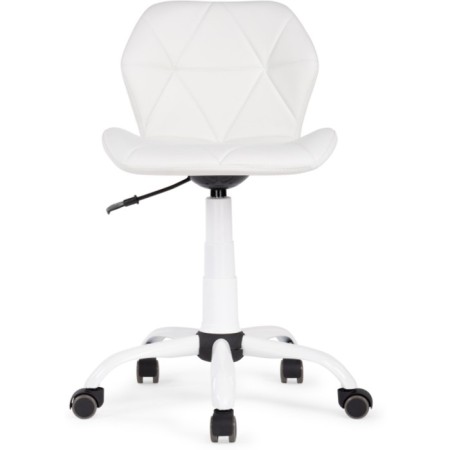 Computer chair Wald Metal/Ecokuzha, White/White 47x54x70 cm-2
