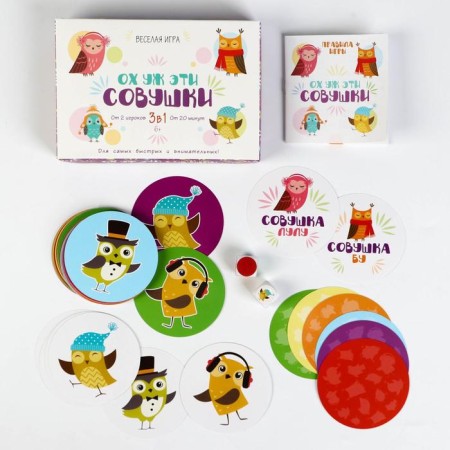Board Family Game "Oh, these owls", 50 cards, 6+-1