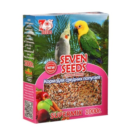 Seven Seeds Supermix food for medium parrots, 1 kg