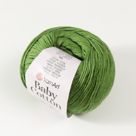 Yarn "Baby Cotton" 50% acrylic 50% cotton 165m/50g (441 asparagus)-1