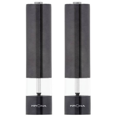 Electric Mill Krona Salz Pfeffer Graphite, Metal, from batteries, gray