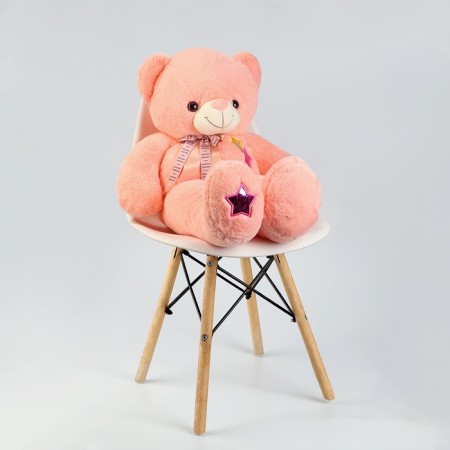 Soft toy "Bear", with stars, 80 cm, color coral-3