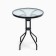 Set of garden furniture: table + 4 stools, textile, black, maximum load 120 kg