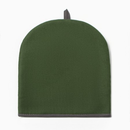 Грелка на чайник Этель Home collection green 28х28см, 56%лён, 44%хл-1