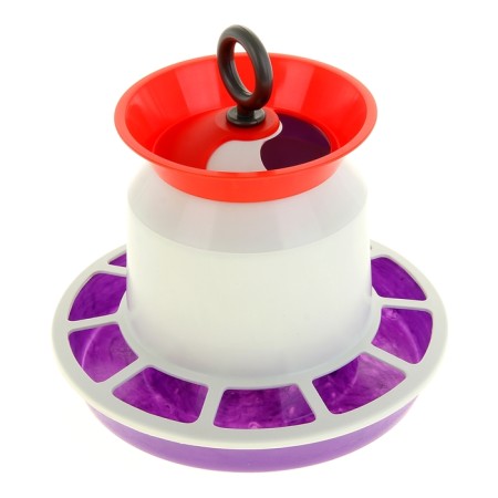 Auto feeder for chickens and pigeons, mix of flowers